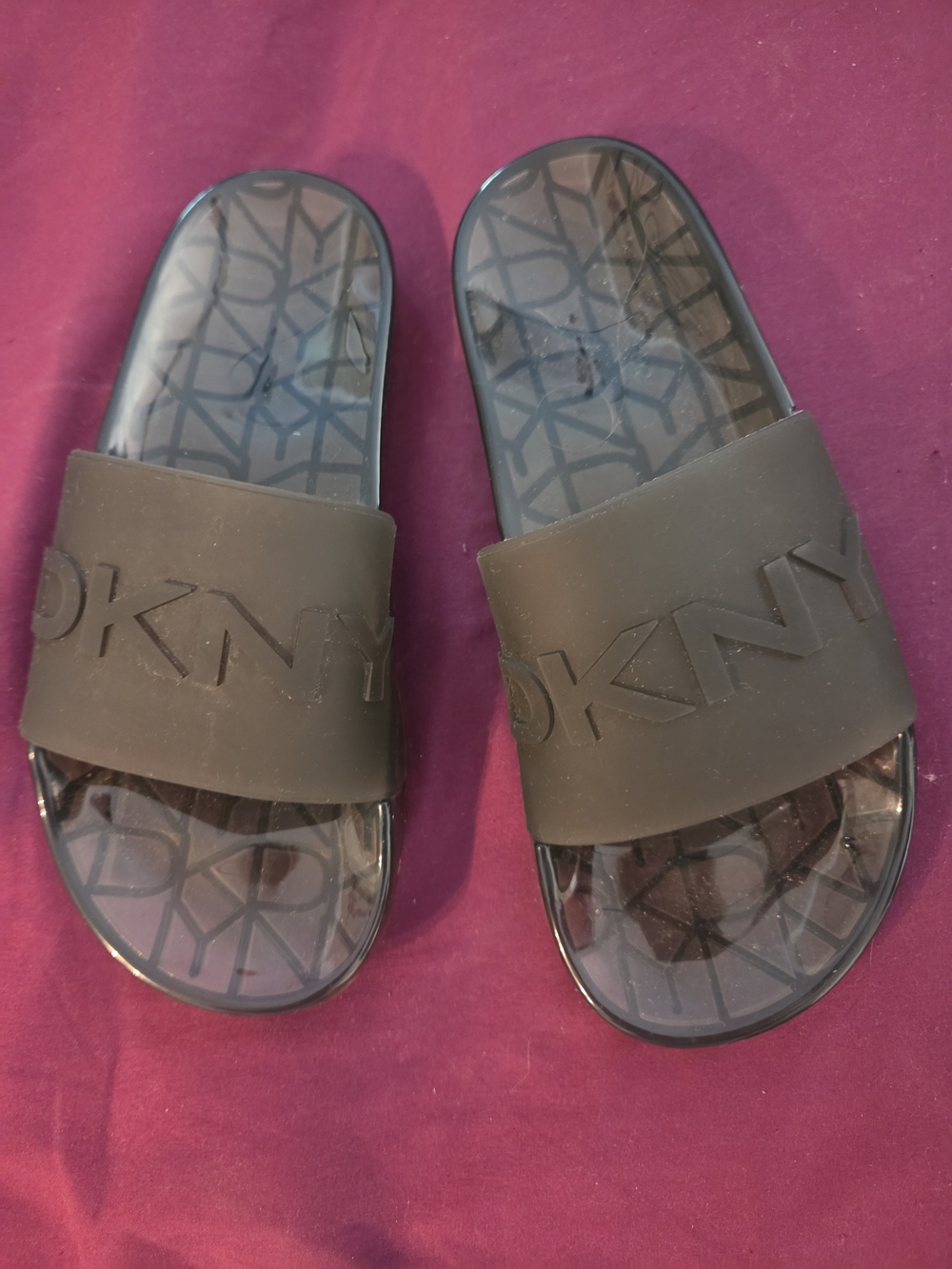 DKNY Kids' Black Slide Sandals